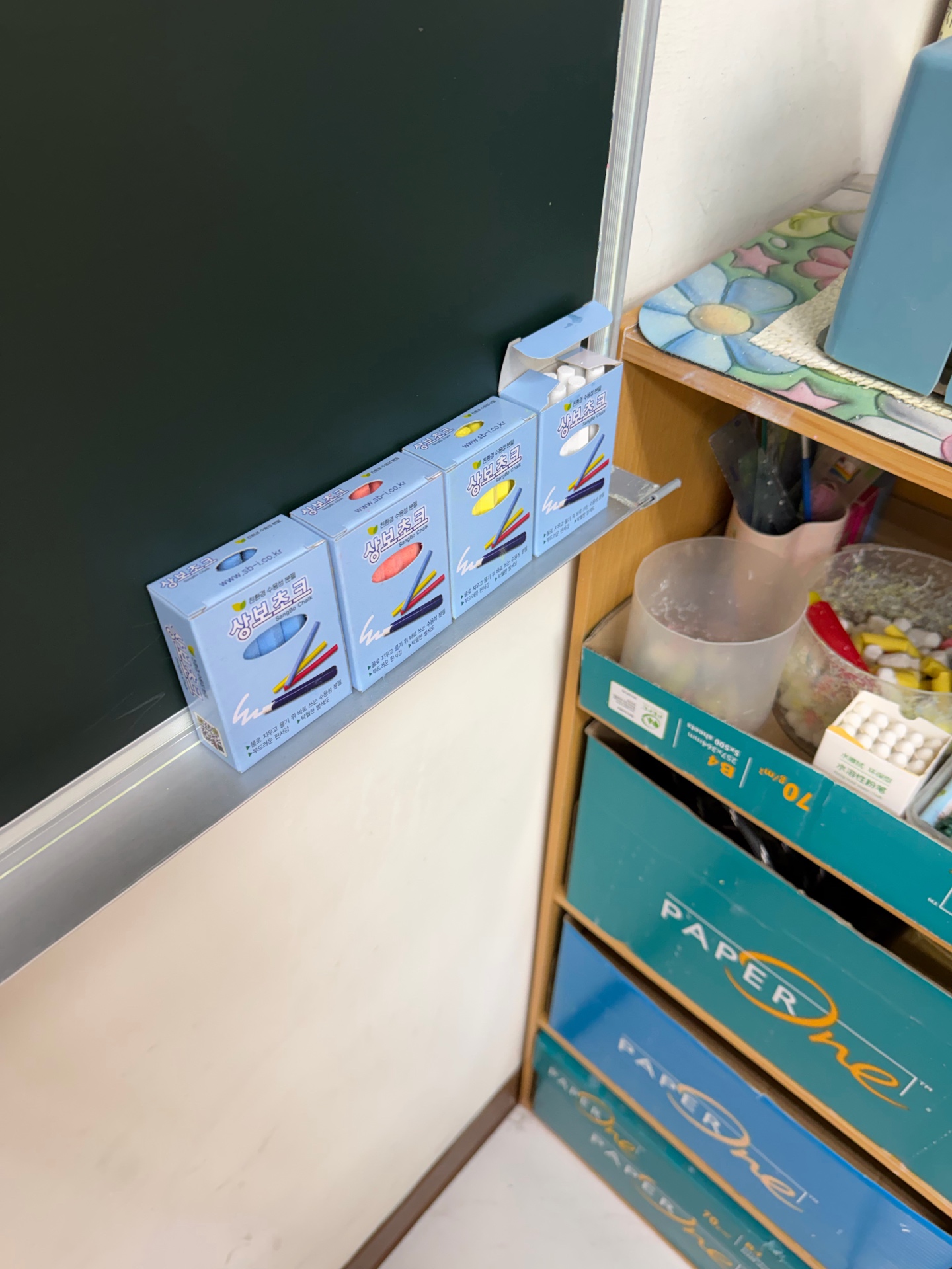 水擦黑板與粉筆實拍細節